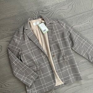 H&M Kids Tan Plaid Blazer